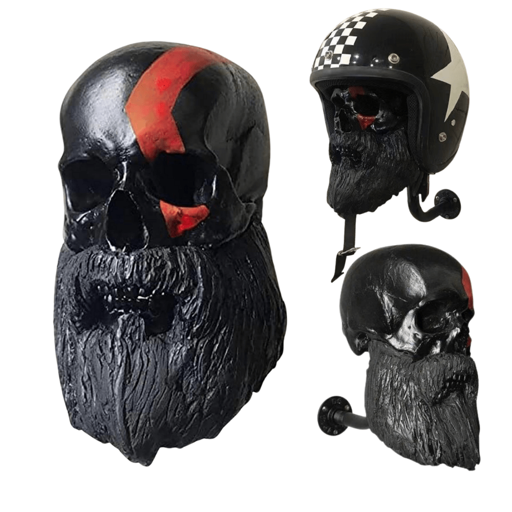 Motorcycle Helmet Holder Skull 2