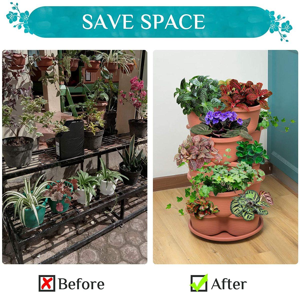 Stackable Plants Pot 4pece 3