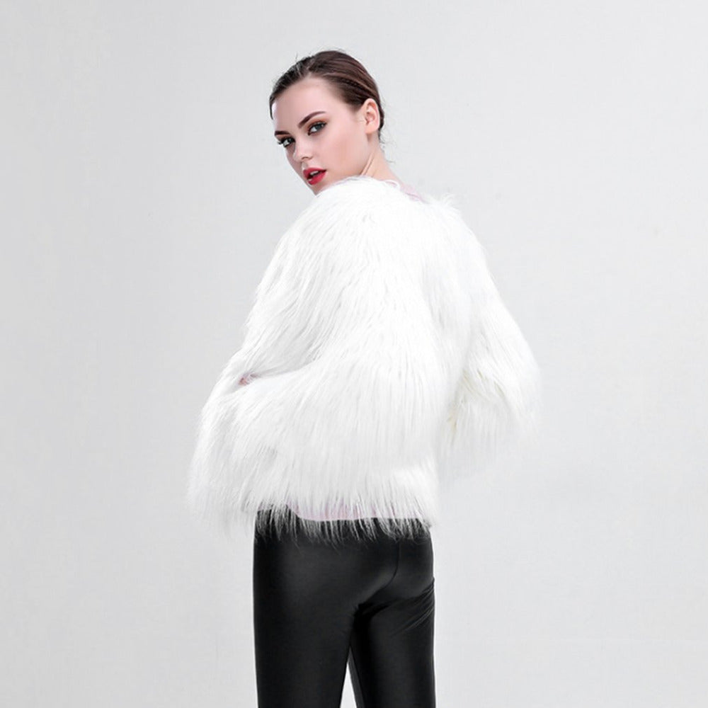 FAUX FUR COAT WITH LED 3
