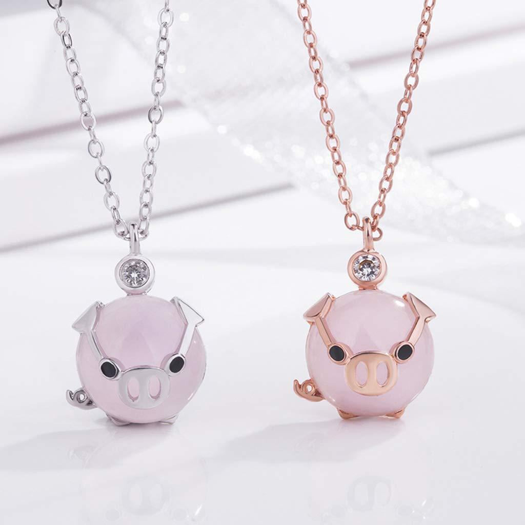 Rose Gold Lucky Pig Necklace 3
