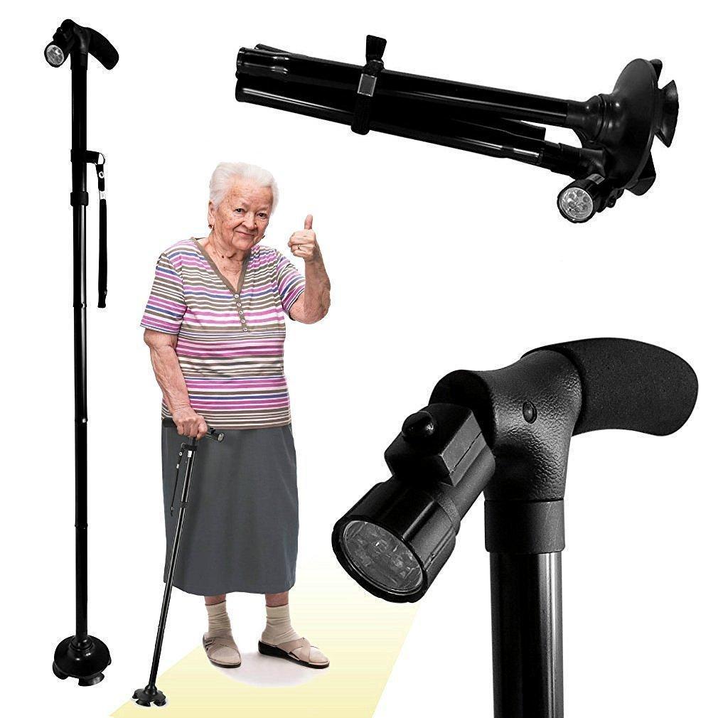 Multi-Function LED Folding Walking Stick 4