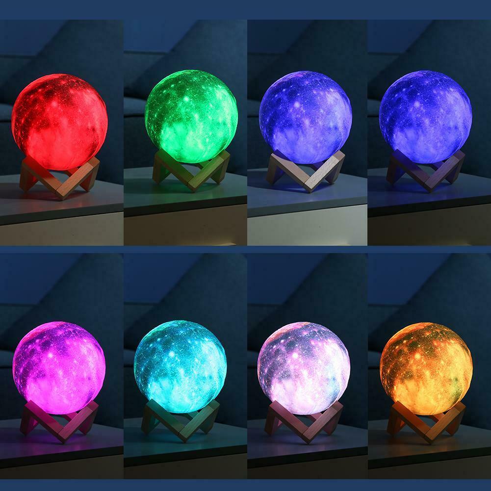 Galaxy Print Moon Lamp 4