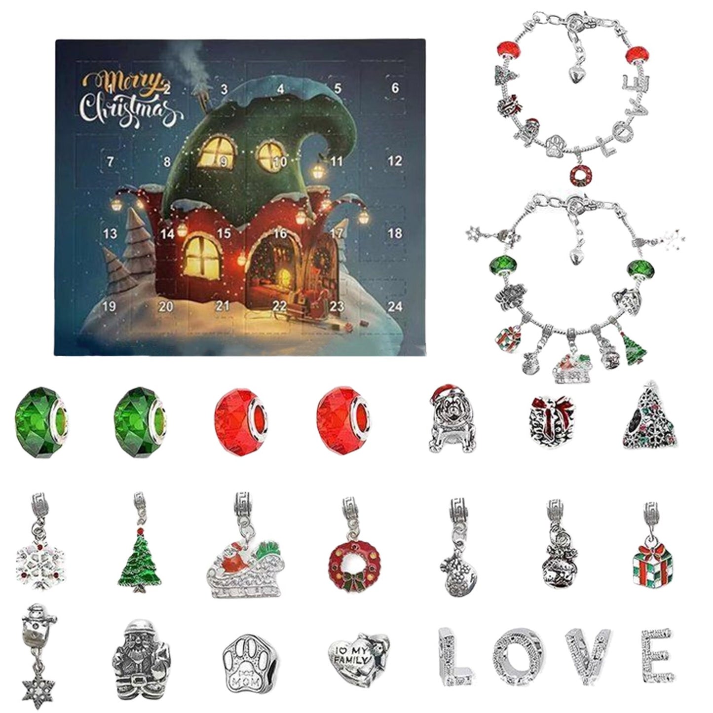 DIY Christmas Advent Calendar Bracelets Set 5