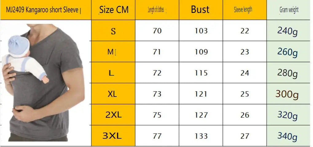 Men's Baby Carrier Safety Kangaroo Pocket Shirt 5