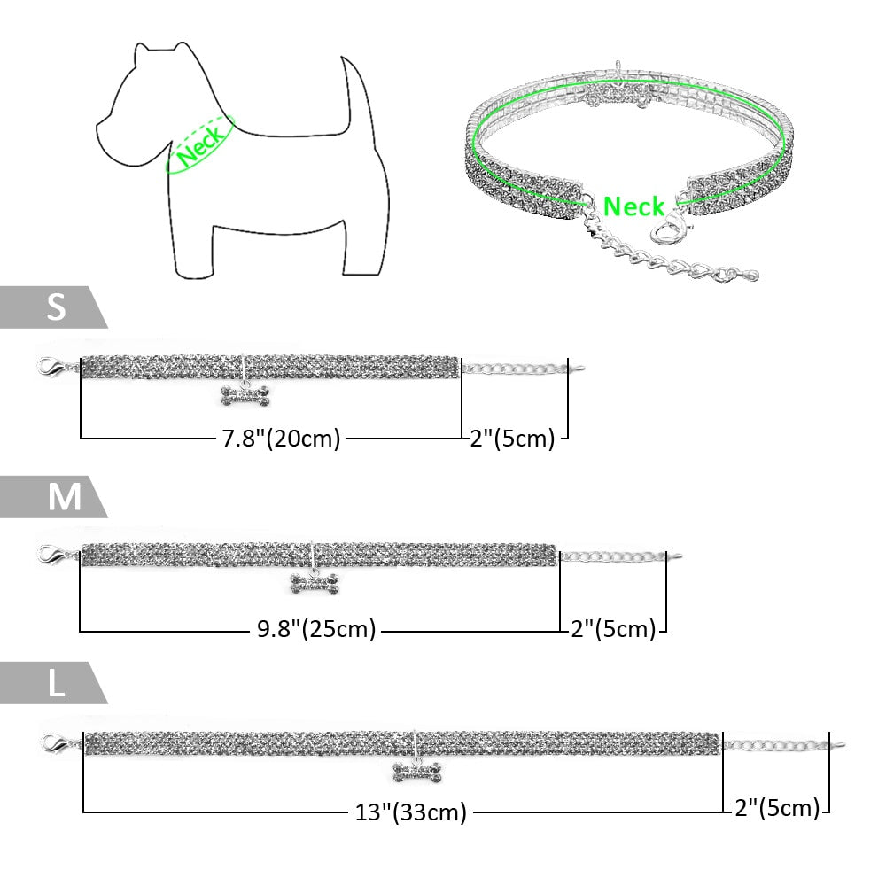 Bling Rhinestone Dog Collar Crystal Puppy 6