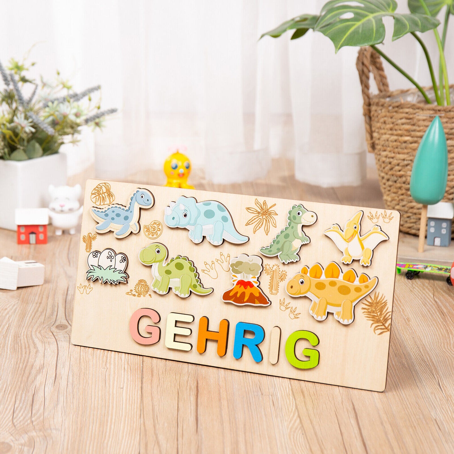 Personalized Wooden Animal Custom Name Puzzle 5