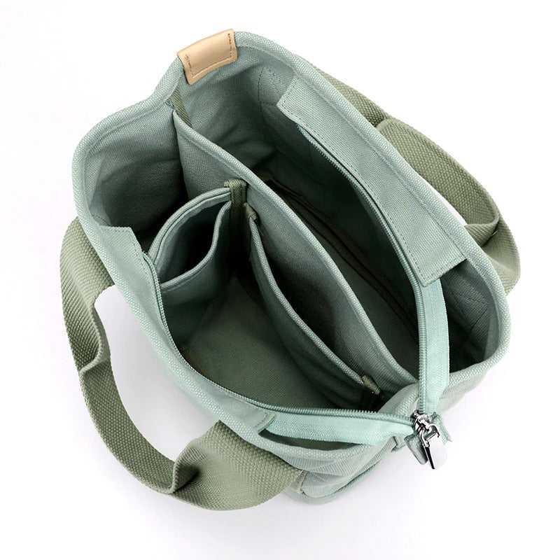 Japanese Large Capacity Multi-Pocket Handbag 6
