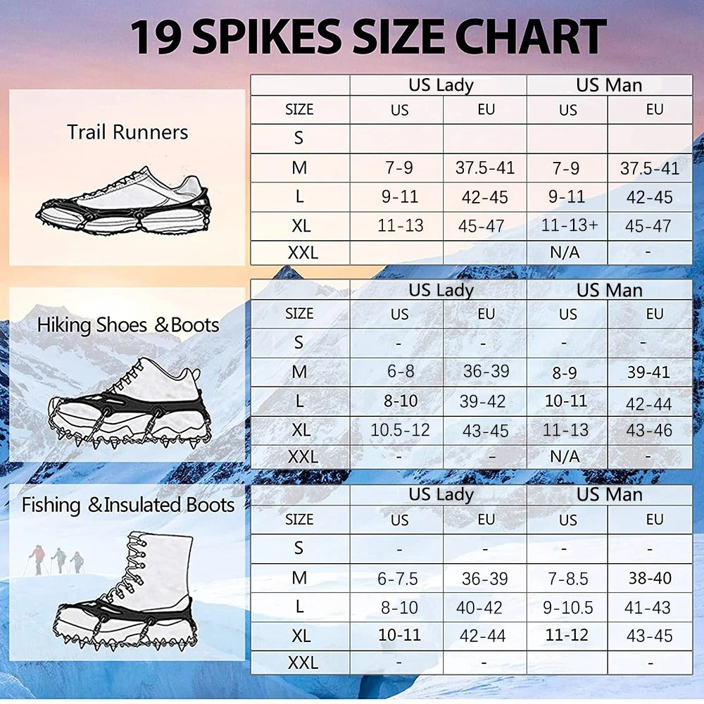 19 Spike Anti Slip Ice Crampons 6