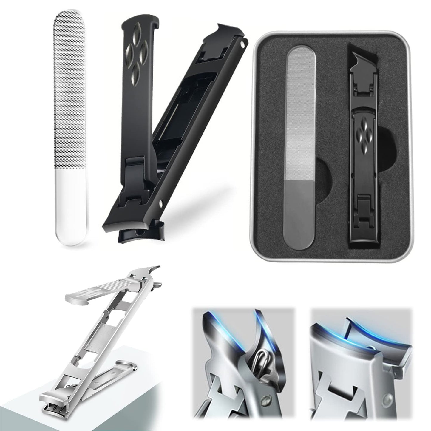 Foldable Double-Ended Nail Clipper Tool 6