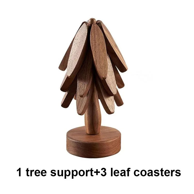 Wooden Foldable Flower Trivet 6