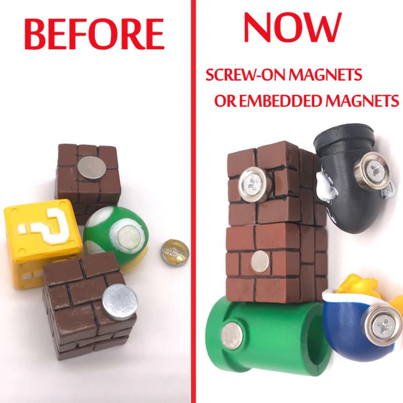 3D Super Mario Resin Fridge Magnets 14PCS 6