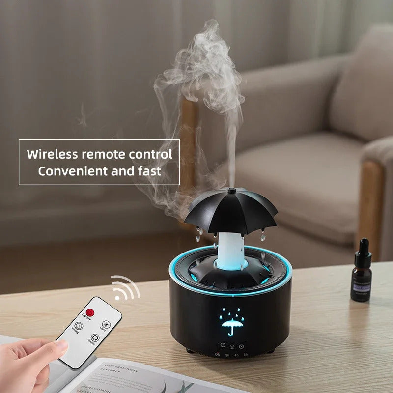 Aromatherapy Rotating Water Droplet LED Umbrella Humidifier 7