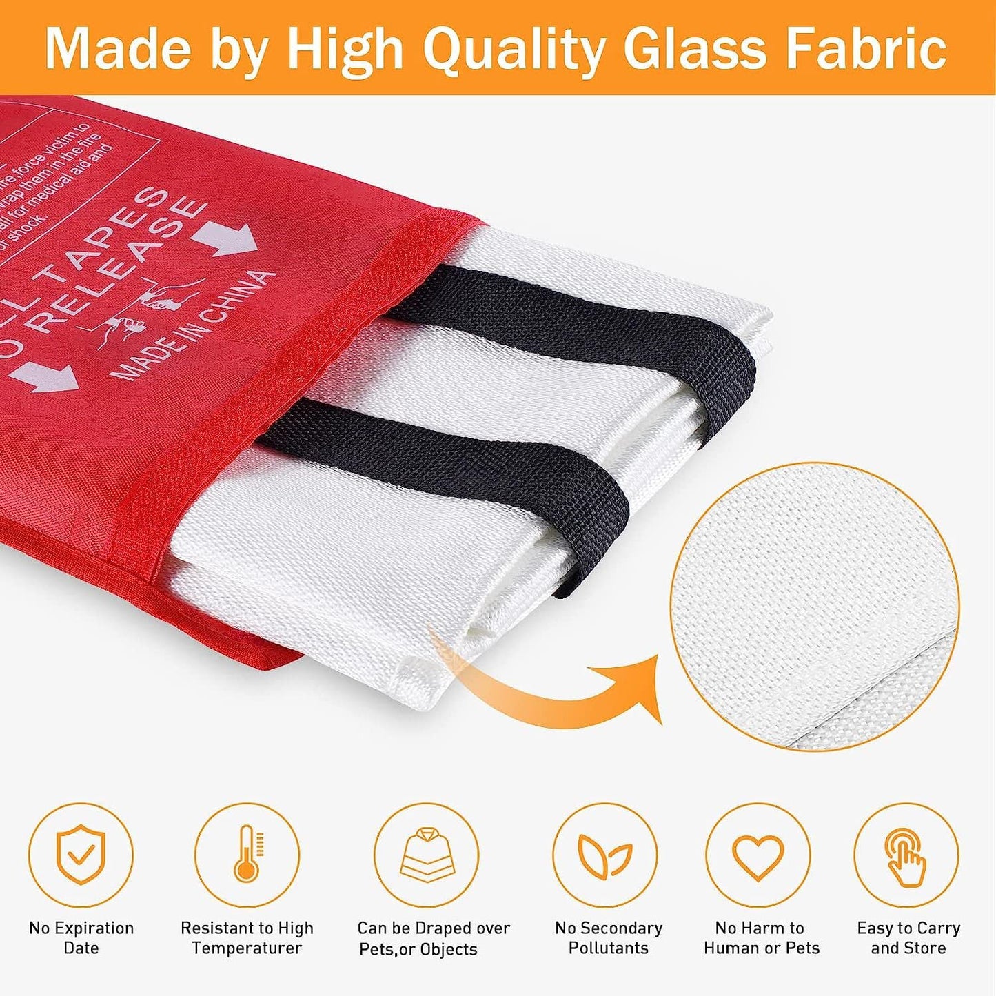 Fiberglass Emergency Fire Blanket 7