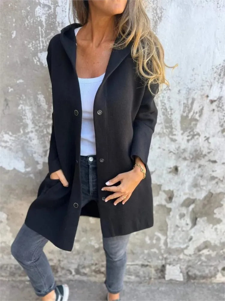 Casual Single Breasted Hooded Jacket 7