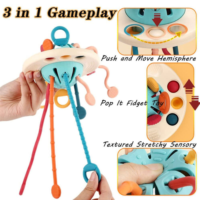 UFO Shaped Montessori Sensory Development Baby Teething Toy 8