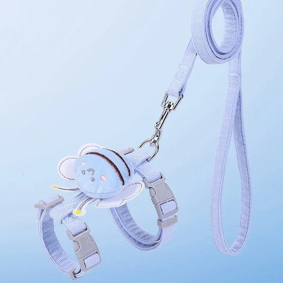 Cartoon Bee Pet Harness Leash & Collar Set 8