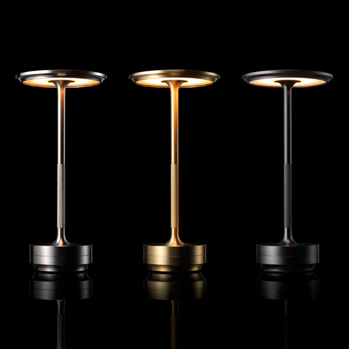 Metallic Cordless Rechargeable Waterproof Table Lamp 9