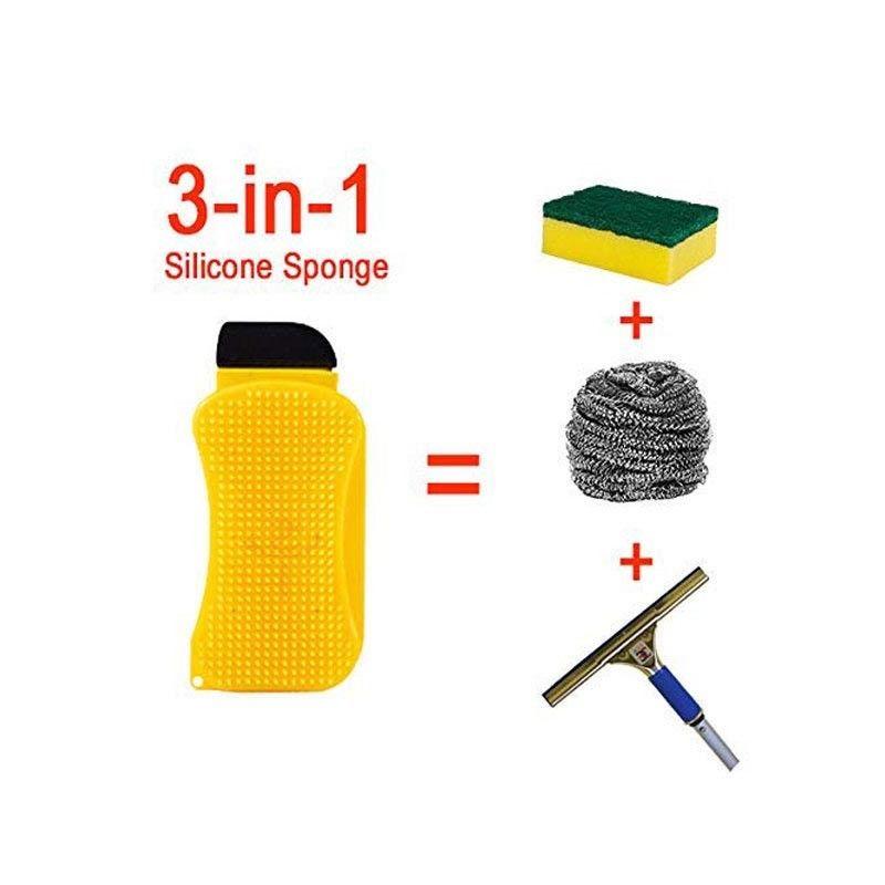 3-in-1 Silicone Cleaning Sponge 10