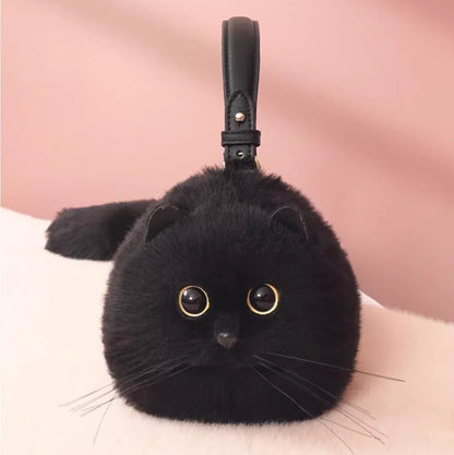 Realistic Handmade Cat Crossbody Bag – Cute Cat-Shaped Purse 10