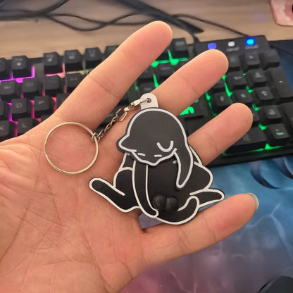 Funny Wiggling Cat Keychain 10