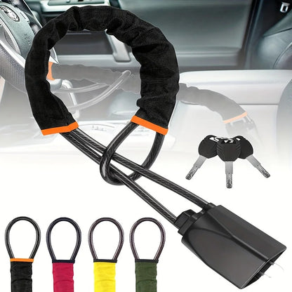 Heavy-Duty Steering Wheel & Gear Shift Anti-Theft Lock 10