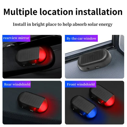 Car Anti-theft Simulation Warning Flashing Solar Light 10