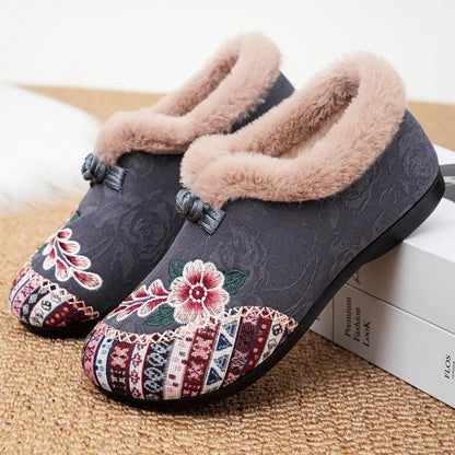 Cozy Embroidered Winter Slippers 10