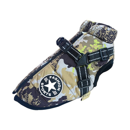 Waterproof Warm Dog Winter Jacket Harness 9