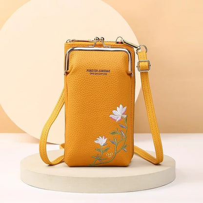 Women Sling Cross-Body Wallet with Mobile Cell Phone Holder 11
