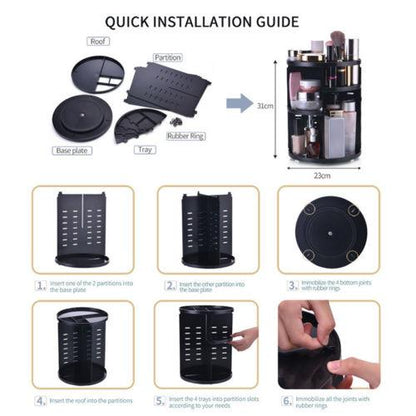 360 Rotating Make-up Organizer 11