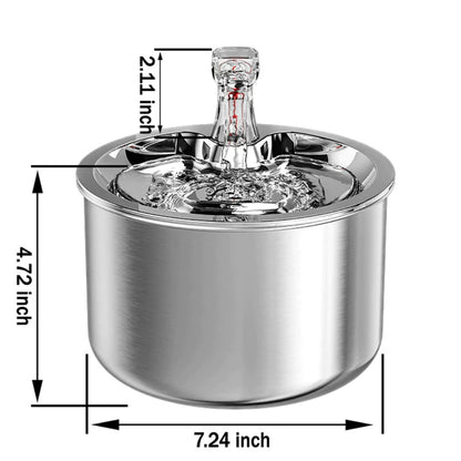 Stainless Steel Automatic Cats Healthy Water Fountain 11