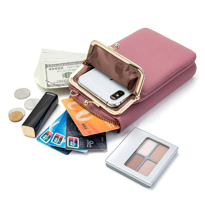 Women Phone Bag Solid Crossbody Bag 2