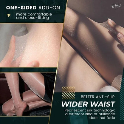 Pearlescent Silk Stockings Sexy Nylon Pantyhose 2