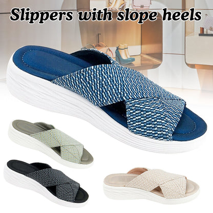 Women Stretch Cross Orthotic Slide Sandals 2