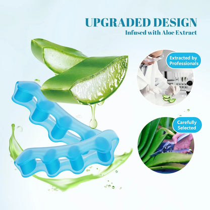 Silicone Toe Separator & Bunion Corrector – Gel Toe Spacers for Alignment, Pain Relief & Toe Straightening 2