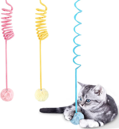 Hanging Spring Plush Ball Cat 2