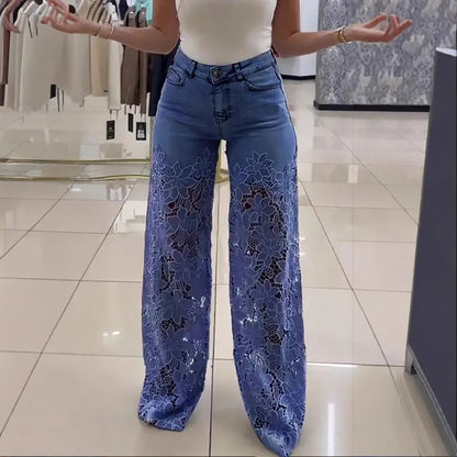 Laced Baby Blue Jeans 2