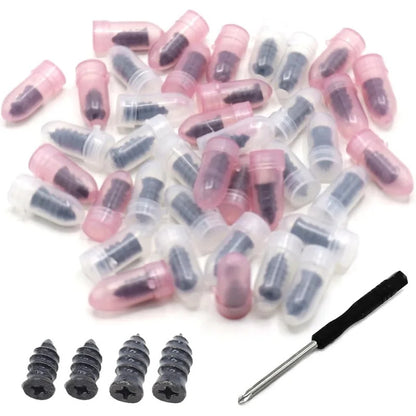 100-Piece Tire Repair Kit – Self-Service Screws & Tools with Screwdriver for Car & Motorcycle 2