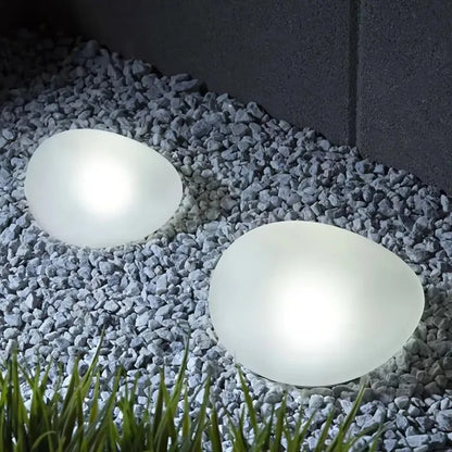 Solar Garden Lights Outdoor Pebble Shape 2