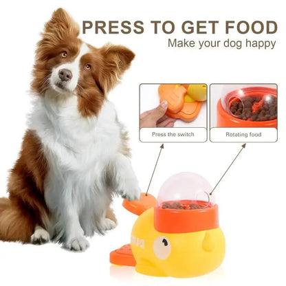 Dog Interactive Treat Dispenser Duck Toy, Food Puzzle Slow Feeder 2