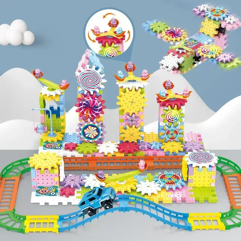 Educational STEM Electric Gears Blocks Toy 2