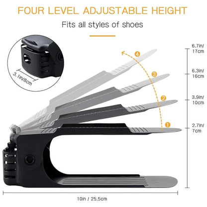 Double Layer Free Standing Shoe Rack (6Pcs) 2