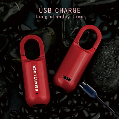 Portable Smart USB Rechargeable Fingerprint Padlock 2