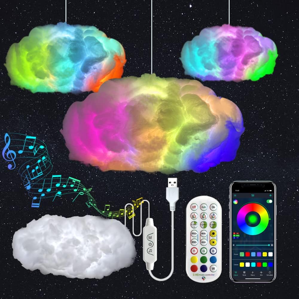 3D Big Cloud Lighting Light 2