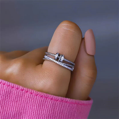 To My Daughter Fidget Anti Anxiety Ring with Beads Spinner 2