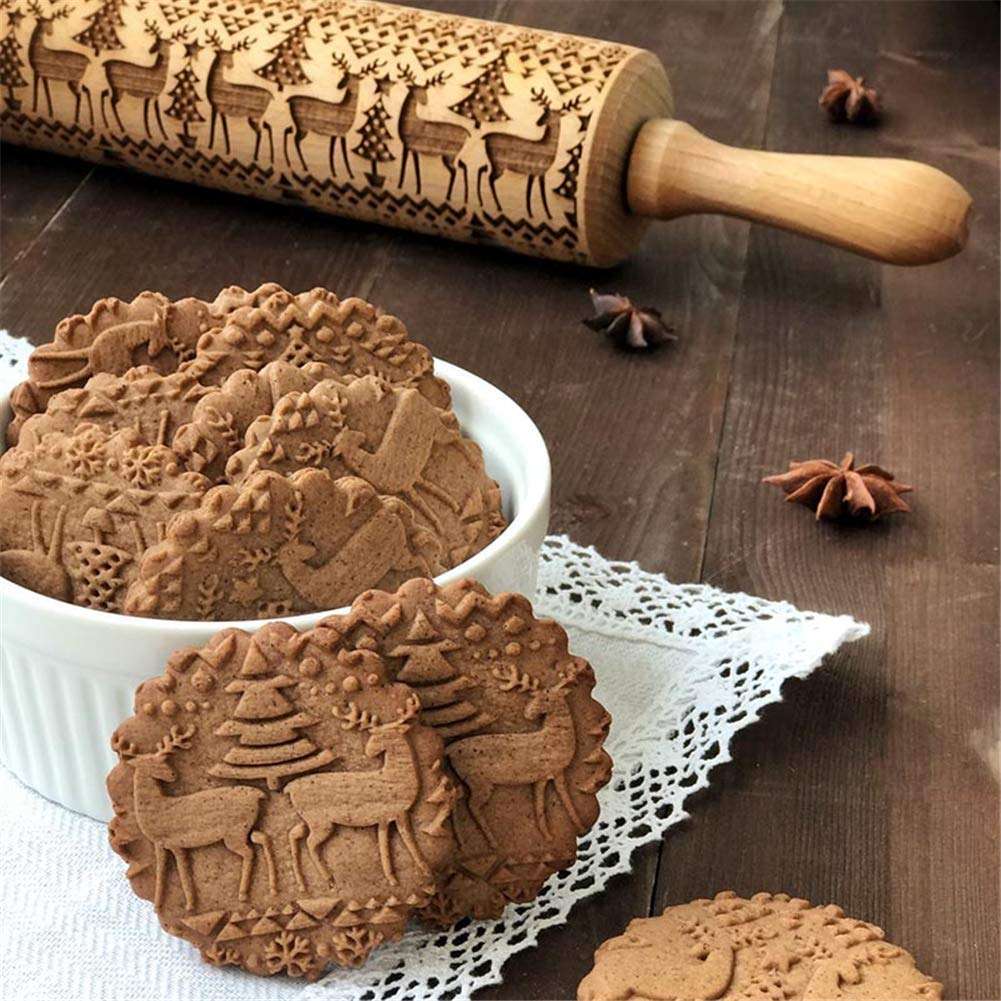 Christmas Embossing Rolling Pin 2
