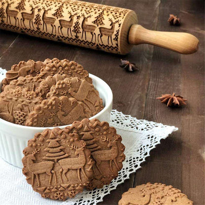 Christmas Embossing Rolling Pin 2