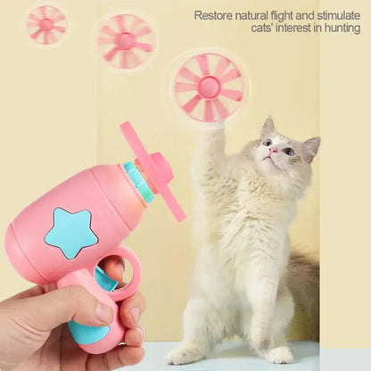 Light-Up Flying Disc Cat Launcher Set 2