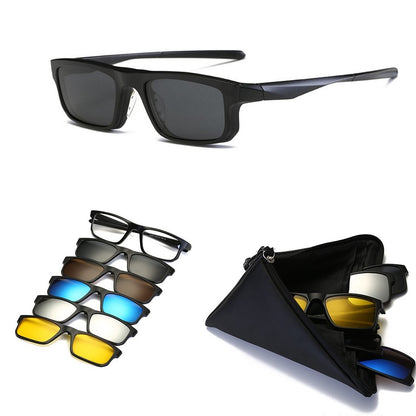 5 in 1 Magnetic Lens Swappable Sunglasses 2