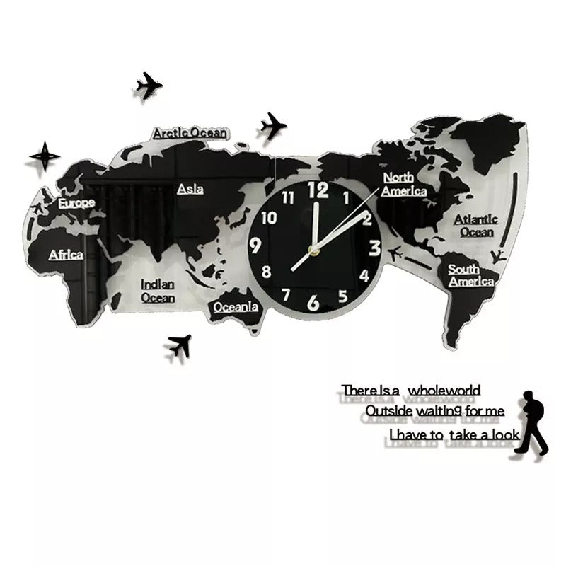 ART MAP MINIMALIST WALL CLOCK 2